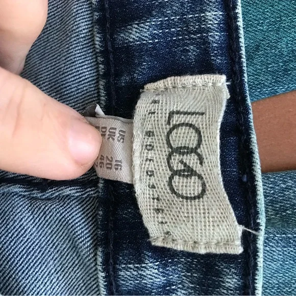 LOGO Lori Goldstein Tie Dye Ombre Green Blue Jeans Mid Rise Crop Kick size 16 - Picture 7 of 9